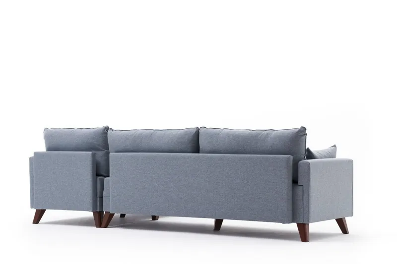 Antigua Divansofa Høyre - Blå/Brun - Møbler - Sofaer - Sofaer med sjeselong - 4 seters sofa med divan