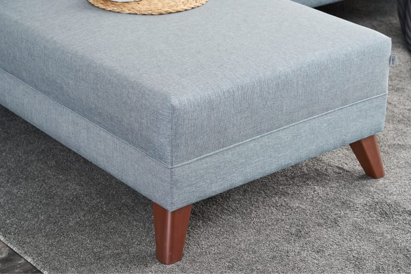 Antigua Divansofa Høyre - Blå/Brun - Møbler - Sofaer - Sofaer med sjeselong - 4 seters sofa med divan