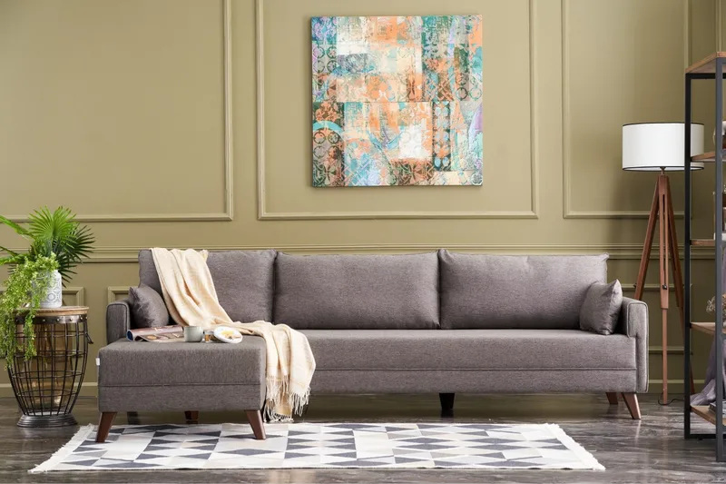 Antigua Divansofa Venstre - Brun - Møbler - Sofaer - Sofaer med sjeselong - 4 seters sofa med divan