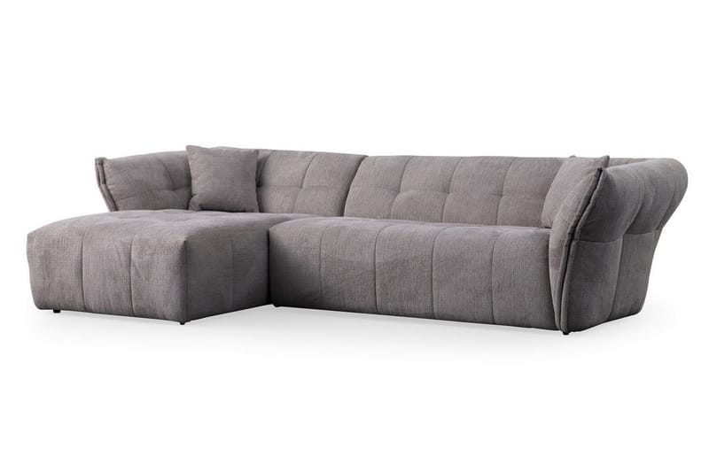 Azzo 4-seters Sofa med Divan - Lysegrå - Møbler - Sofaer - Sofaer med sjeselong - 4 seters sofa med divan