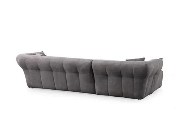 Azzo 4-seters Sofa med Divan - Lysegrå - Møbler - Sofaer - Sofaer med sjeselong - 4 seters sofa med divan
