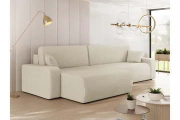 Barile Sofa med Divan 3-seter - Beige - Møbler - Sofaer - Sofaer med sjeselong - 3 seters sofa med divan