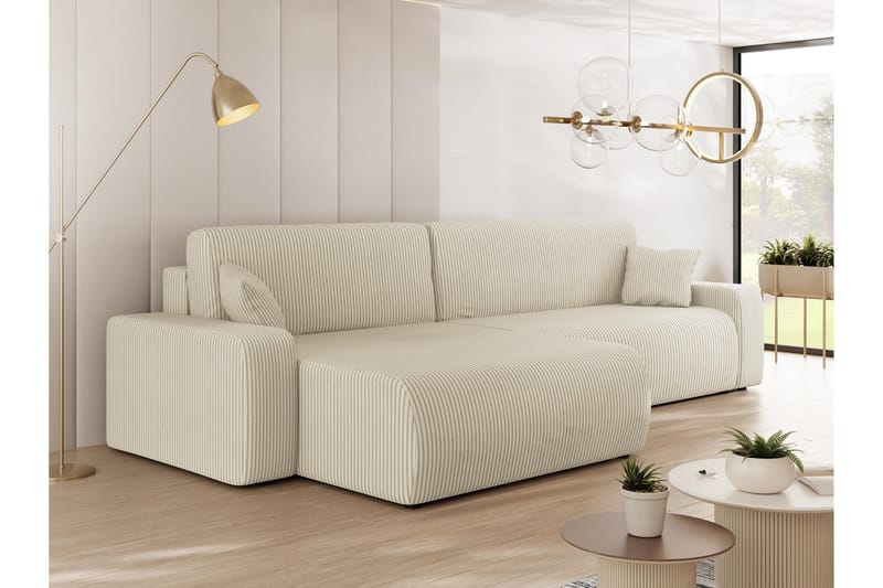 Barile Sofa med Divan 3-seter - Beige - Møbler - Sofaer - Sofaer med sjeselong - 3 seters sofa med divan