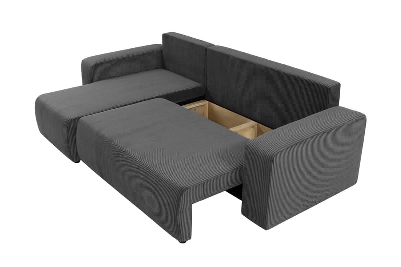 Barile Sofa med Divan 3-seter - Grå - Møbler - Sofaer - Sofaer med sjeselong - 3 seters sofa med divan