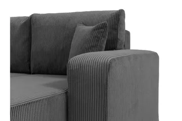 Barile Sofa med Divan 3-seter - Grå - Møbler - Sofaer - Sofaer med sjeselong - 3 seters sofa med divan