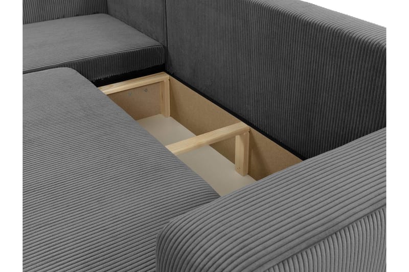 Barile Sofa med Divan 3-seter - Grå - Møbler - Sofaer - Sofaer med sjeselong - 3 seters sofa med divan