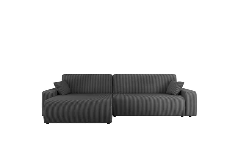 Barile Sofa med Divan 3-seter, Mørk grå