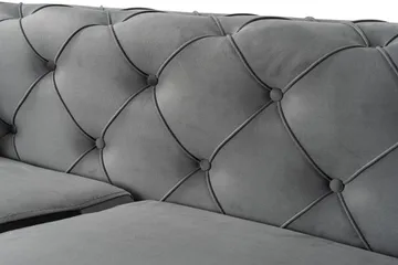 Beachport 3-seters Sofa med Høyre Sjeselong - Antrasitt - Møbler - Sofaer - Fløyelssofaer