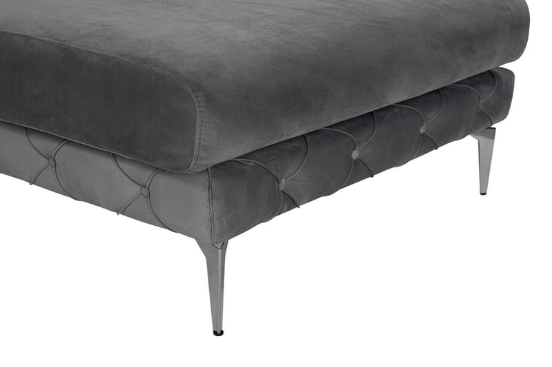 Beachport 3-seters Sofa med Høyre Sjeselong - Antrasitt - Møbler - Sofaer - Fløyelssofaer