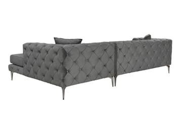 Beachport 3-seters Sofa med Høyre Sjeselong - Antrasitt - Møbler - Sofaer - Fløyelssofaer
