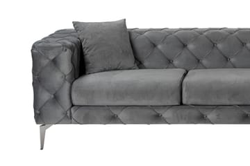 Beachport 3-seters Sofa med Høyre Sjeselong - Antrasitt - Møbler - Sofaer - Fløyelssofaer