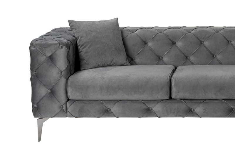 Beachport 3-seters Sofa med Høyre Sjeselong - Antrasitt - Møbler - Sofaer - Fløyelssofaer
