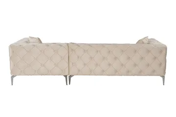 Beachport 3-seters Sofa med Høyre Sjeselong - Beige - Møbler - Sofaer - Sofaer med sjeselong - 3 seters sofa med divan