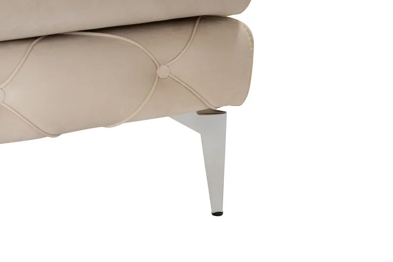 Beachport 3-seters Sofa med Høyre Sjeselong - Beige - Møbler - Sofaer - Sofaer med sjeselong - 3 seters sofa med divan