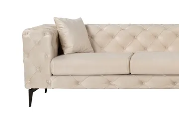 Beachport 3-seters Sofa med Høyre Sjeselong - Beige - Møbler - Sofaer - Sofaer med sjeselong - 3 seters sofa med divan