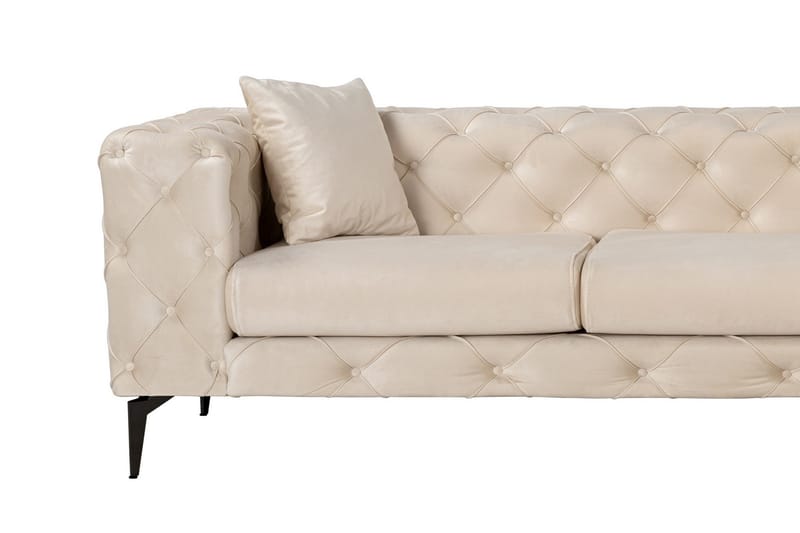 Beachport 3-seters Sofa med Høyre Sjeselong - Beige - Møbler - Sofaer - Sofaer med sjeselong - 3 seters sofa med divan