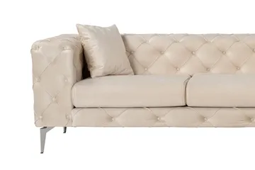 Beachport 3-seters Sofa med Høyre Sjeselong - Beige - Møbler - Sofaer - Sofaer med sjeselong - 3 seters sofa med divan
