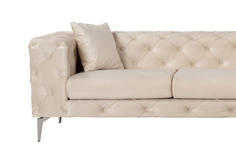 Beachport 3-seters Sofa med Høyre Sjeselong - Beige - Møbler - Sofaer - Sofaer med sjeselong - 3 seters sofa med divan