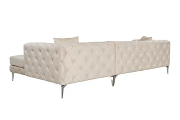 Beachport 3-seters Sofa med Høyre Sjeselong - Beige - Møbler - Sofaer - Sofaer med sjeselong - 3 seters sofa med divan