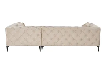 Beachport 3-seters Sofa med Høyre Sjeselong - Beige - Møbler - Sofaer - Sofaer med sjeselong - 3 seters sofa med divan