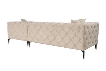 Beachport 3-seters Sofa med Høyre Sjeselong - Beige - Møbler - Sofaer - Sofaer med sjeselong - 3 seters sofa med divan