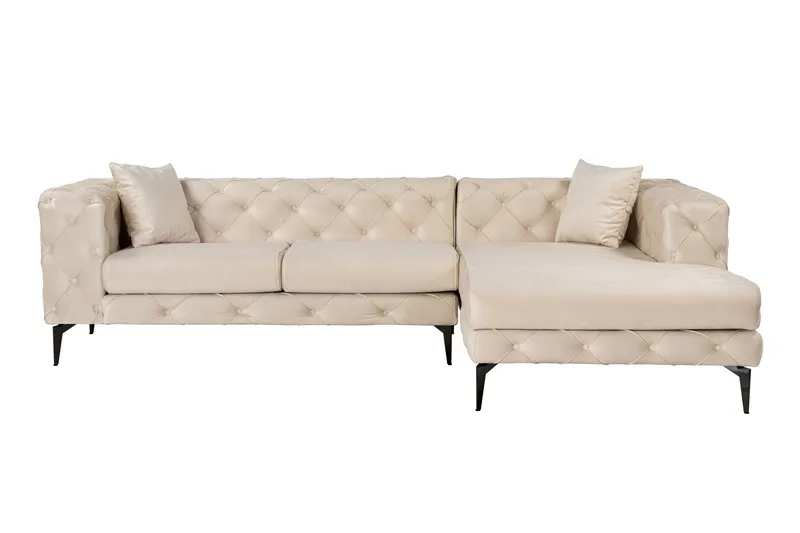 Beachport 3-seters Sofa med Høyre Sjeselong, Beige