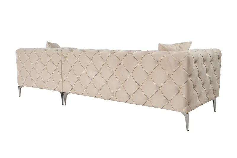 Beachport 3-seters Sofa med Høyre Sjeselong - Beige - Møbler - Sofaer - Sofaer med sjeselong - 3 seters sofa med divan
