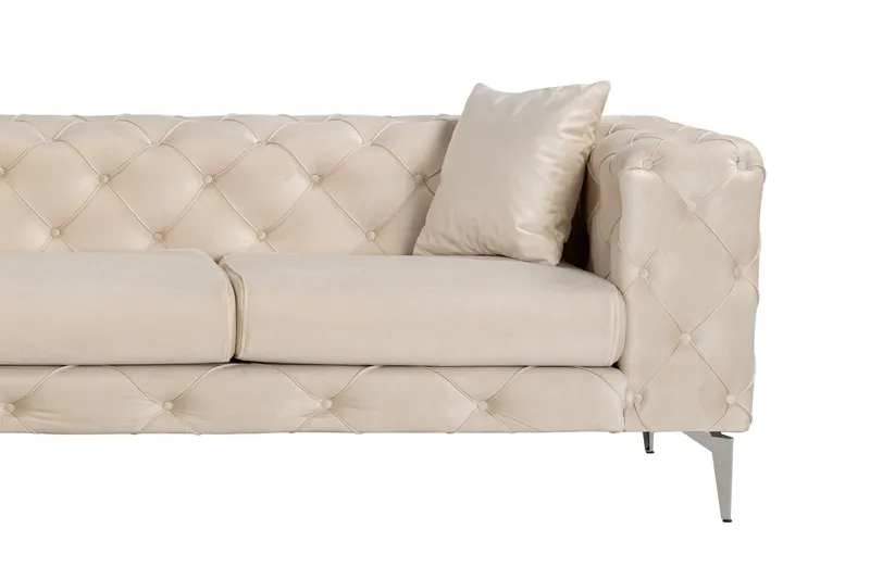 Beachport 3-seters Sofa med Venstre Sjeselong - Beige - Møbler - Sofaer - Sofaer med sjeselong - 3 seters sofa med divan