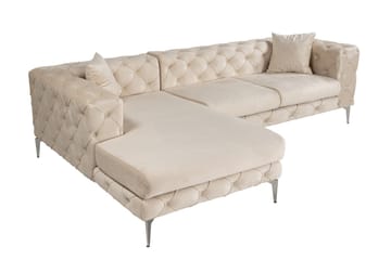 Beachport 3-seters Sofa med Venstre Sjeselong - Beige - Møbler - Sofaer - Sofaer med sjeselong - 3 seters sofa med divan