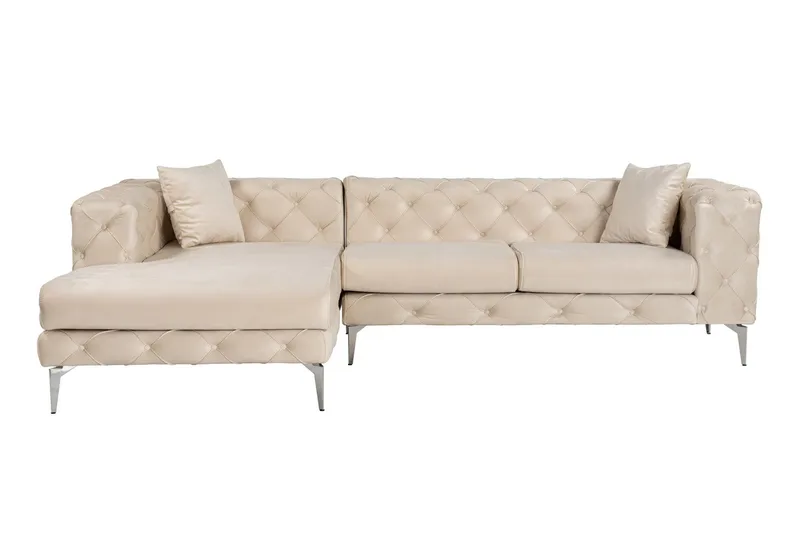 Beachport 3-seters Sofa med Venstre Sjeselong, Beige