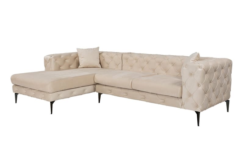 Beachport 3-seters Sofa med Venstre Sjeselong - Beige - Møbler - Sofaer - Sofaer med sjeselong - 3 seters sofa med divan