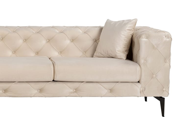 Beachport 3-seters Sofa med Venstre Sjeselong - Beige - Møbler - Sofaer - Sofaer med sjeselong - 3 seters sofa med divan