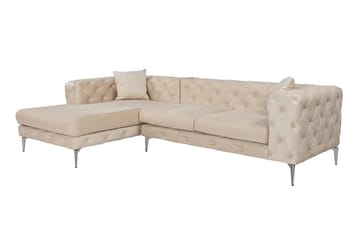 Beachport 3-seters Sofa med Venstre Sjeselong - Beige - Møbler - Sofaer - Sofaer med sjeselong - 3 seters sofa med divan