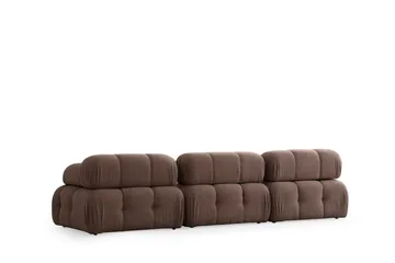 Belgin Boblende Divansofa 3-seter 315 cm - Brun - Møbler - Sofaer - Modulsofaer - Komplett modulsofa