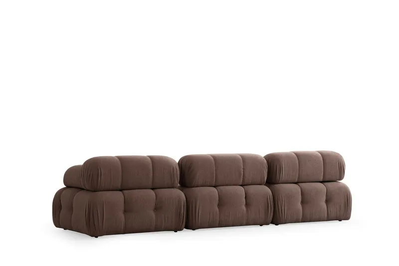 Belgin Boblende Divansofa 3-seter 315 cm - Brun - Møbler - Sofaer - Modulsofaer - Komplett modulsofa