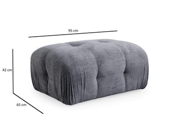 Belgin Sofa med Sjeselong 3-seter - Grå - Møbler - Sofaer - Sofaer med sjeselong - 3 seters sofa med divan