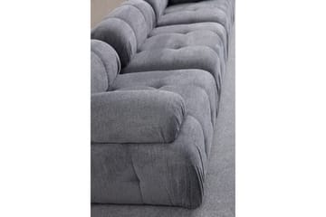 Belgin Sofa med Sjeselong 3-seter - Grå - Møbler - Sofaer - Sofaer med sjeselong - 3 seters sofa med divan