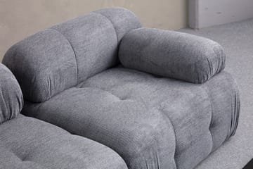 Belgin Sofa med Sjeselong 3-seter - Grå - Møbler - Sofaer - Sofaer med sjeselong - 3 seters sofa med divan