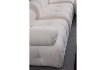 Belgin Sofa med Sjeselong 3-seter - Hvit - Møbler - Sofaer - Sofaer med sjeselong - 3 seters sofa med divan