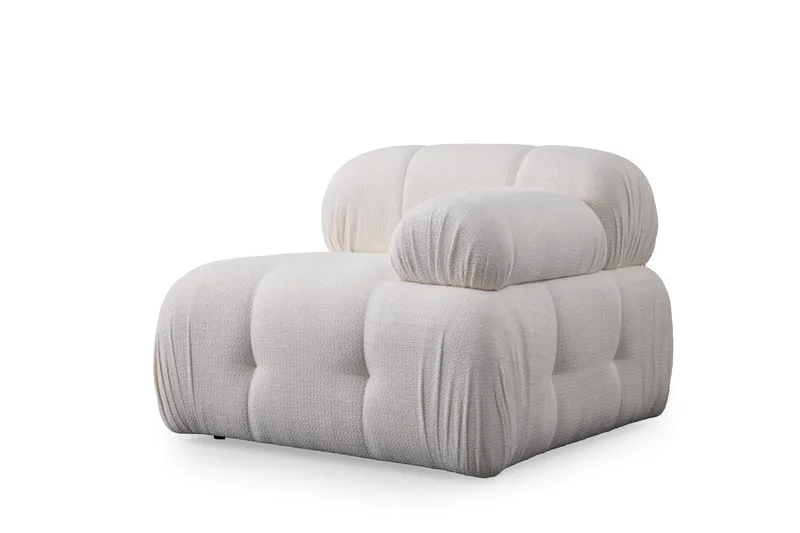 Belgin Sofa med Sjeselong 3-seter - Hvit - Møbler - Sofaer - Modulsofaer - Komplett modulsofa