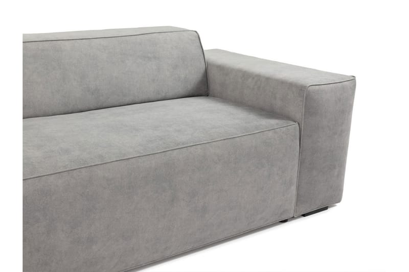 Bezvez 6-seters Sofa Høyre - Lysegrå - 4 seters sofa med divan - Fløyelssofaer - Sofaer med sjeselong