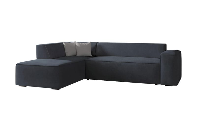 Bezvez 6-seters Sofa Høyre - Mørkegrå - 4 seters sofa med divan - Fløyelssofaer - Sofaer med sjeselong