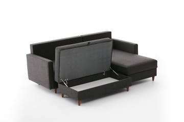Braneles Sofa med Sjeselong 4-seter - Antrasitt - Møbler - Sofaer - Sofaer med sjeselong - 4 seters sofa med divan