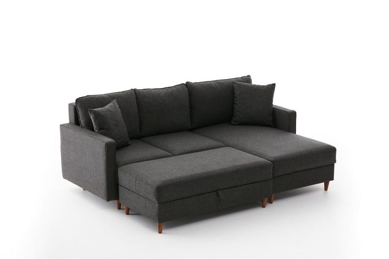 Braneles Sofa med Sjeselong 4-seter - Antrasitt - Møbler - Sofaer - Sofaer med sjeselong - 4 seters sofa med divan
