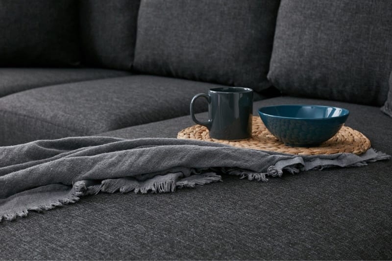 Braneles Sofa med Sjeselong 4-seter - Antrasitt - Møbler - Sofaer - Sofaer med sjeselong - 4 seters sofa med divan