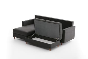 Braneles Sofa med Sjeselong 4-seter - Antrasitt - Møbler - Sofaer - Sofaer med sjeselong - 4 seters sofa med divan