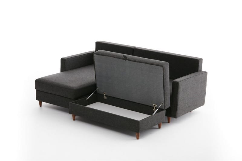 Braneles Sofa med Sjeselong 4-seter - Antrasitt - Møbler - Sofaer - Sofaer med sjeselong - 4 seters sofa med divan