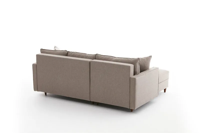 Braneles Sofa med Sjeselong 4-seter - Beige - Møbler - Sofaer - Sofaer med sjeselong - 4 seters sofa med divan