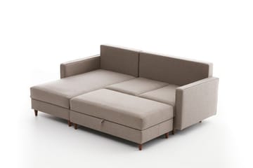 Braneles Sofa med Sjeselong 4-seter - Beige - Møbler - Sofaer - Sofaer med sjeselong - 4 seters sofa med divan