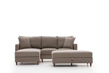 Braneles Sofa med Sjeselong 4-seter - Beige - Møbler - Sofaer - Sofaer med sjeselong - 4 seters sofa med divan